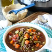 Hearty Veggie Beef Instant Pot Soup