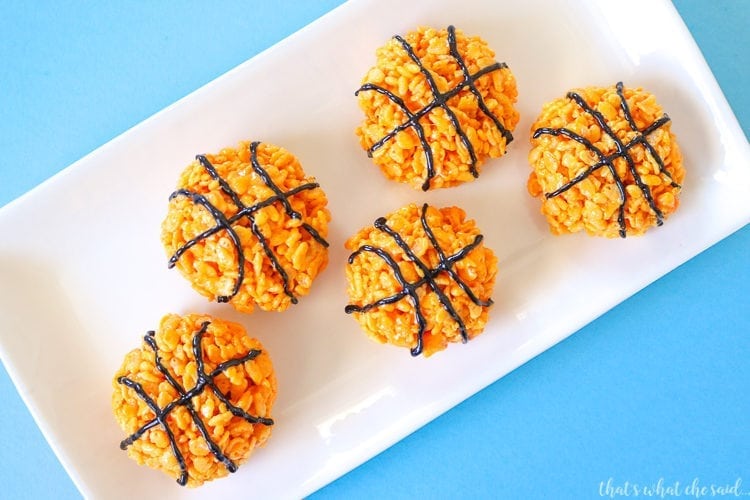 Basketball Rice Krispie Treats