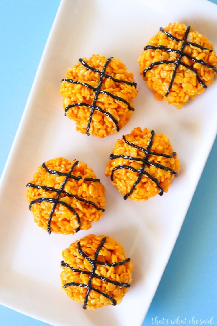 Basketball Rice Krispie Treats - March Madness