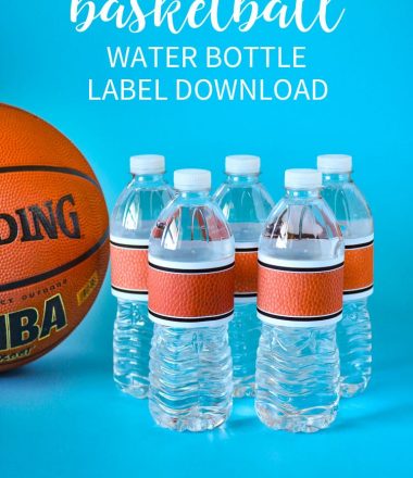 Basketball Water Bottle Label Download