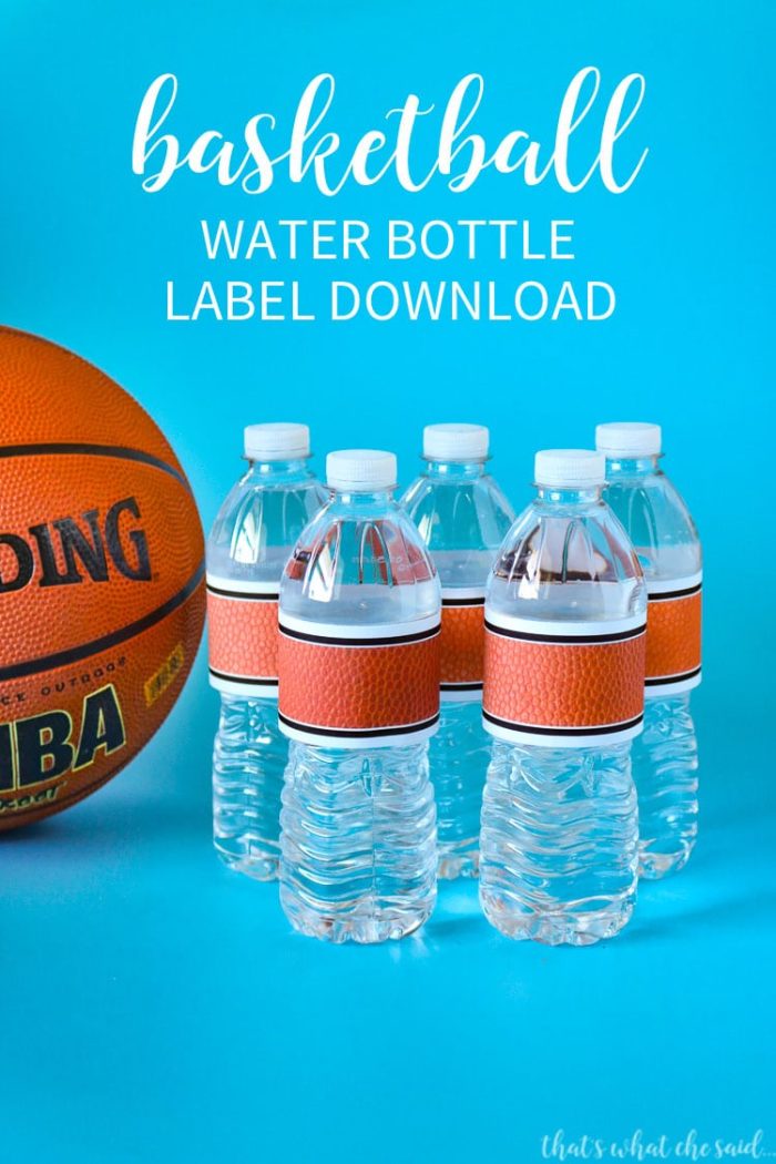 Basketball Water Bottle Label Download