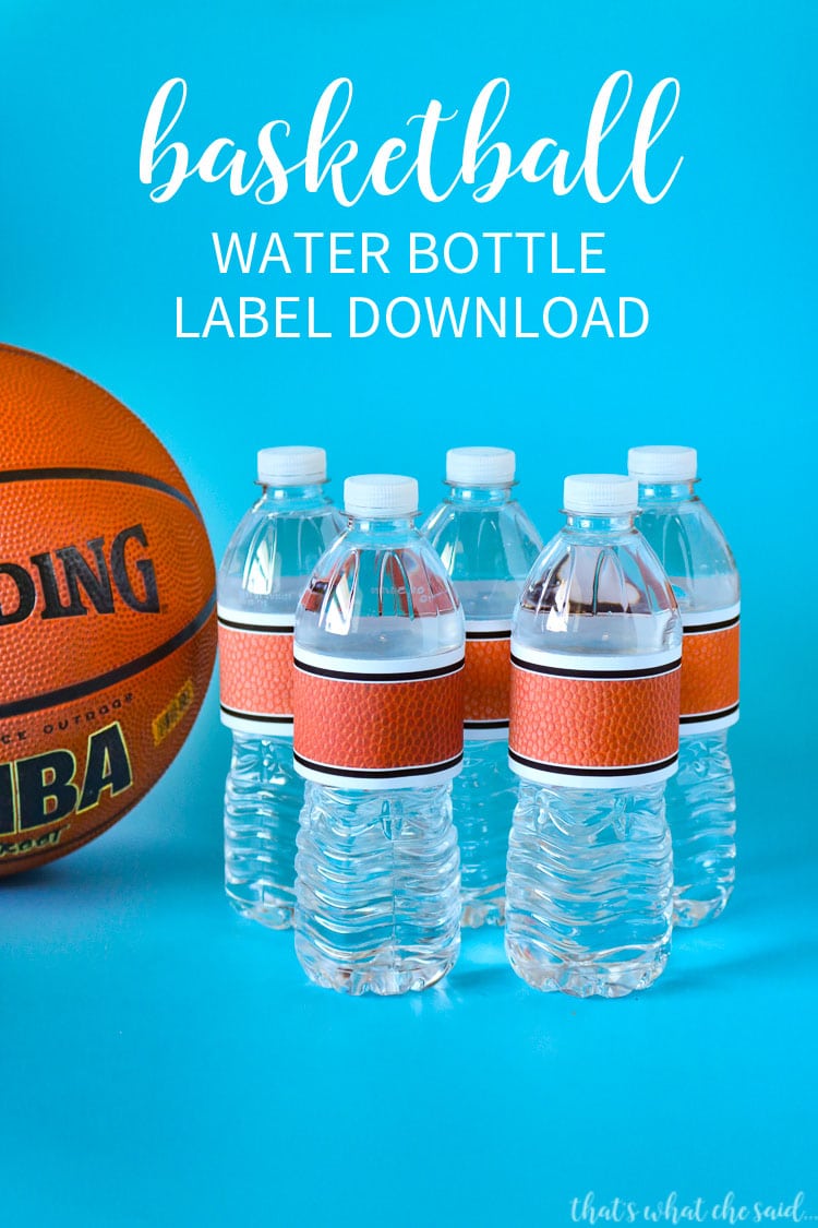 Basketball Water Bottle Label Download