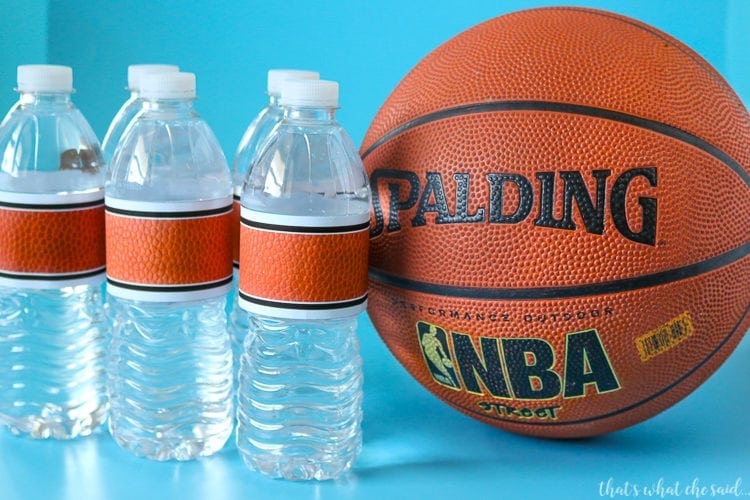 Basketball Water Bottle Labels