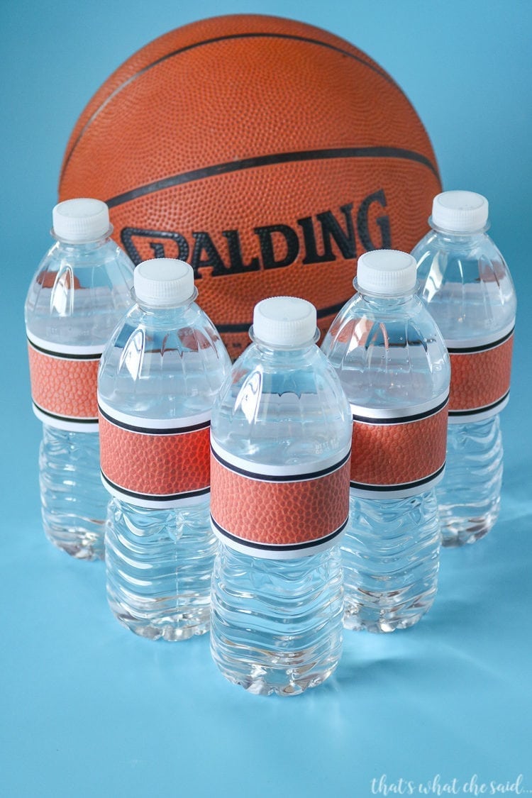 Custom Water Bottle Labels for March Madness