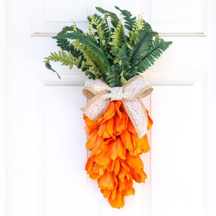 Carrot Easter Wreath from Fake Tulips