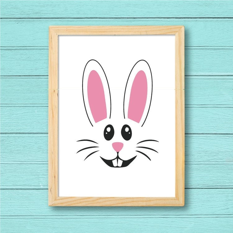 Easter Bunny FilePrinted and Framed for Easter Wall Decor