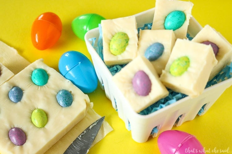 Quick & Easy Easter Fudge Recipe perfect for your Easter get-togethers!