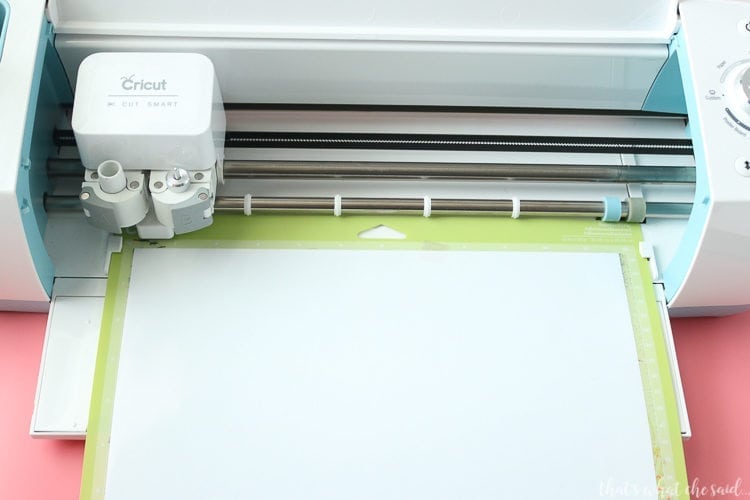 Cricut Explore cutting white sportflex iron on