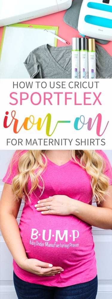 How to use Cricut SportFlex Iron On for Maternity Shirts