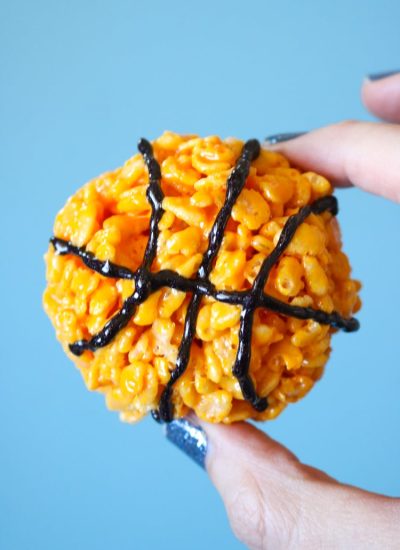 March Madness Basketball Rice Krispie Treats