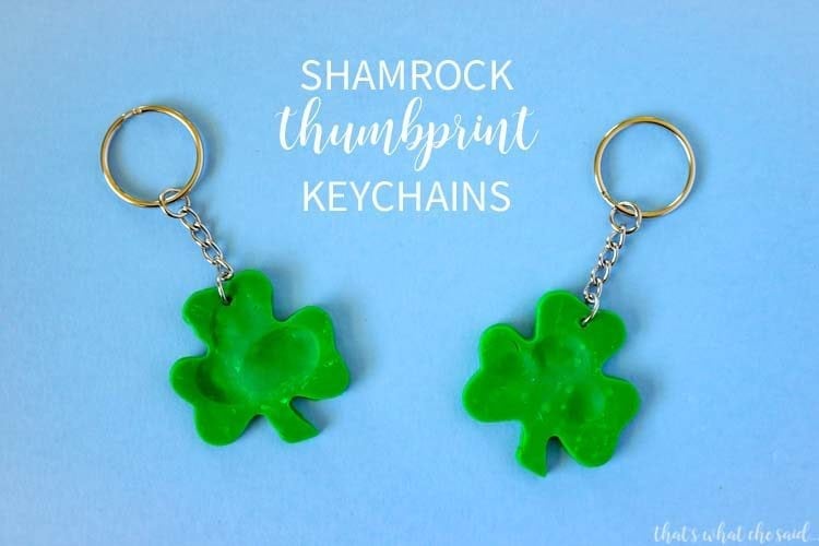 Shamrock Fingerprint Keychain