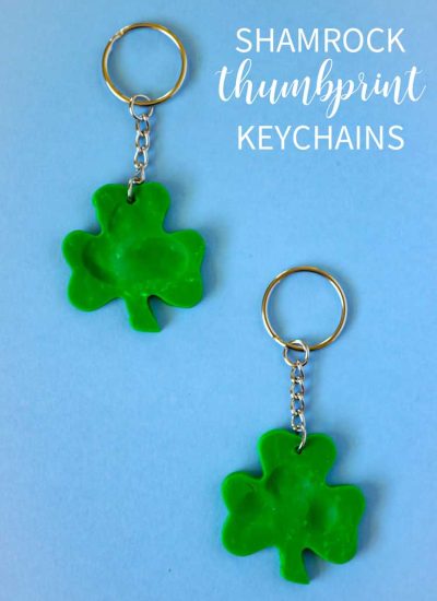 Shamrock Thumbprint Keychain