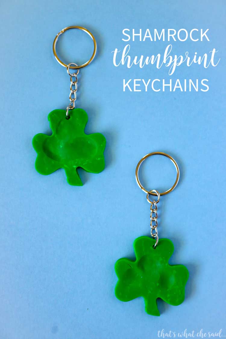 Shamrock Thumbprint Keychain