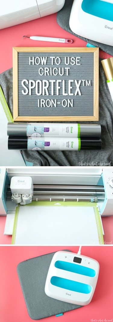 Everything you need to know about How to Use Cricut SportFlex Iron On.  A super lightweight and stretchy new iron material perfect for active wear, swim and maternity shirts!  Anywhere you need that little extra stretch!