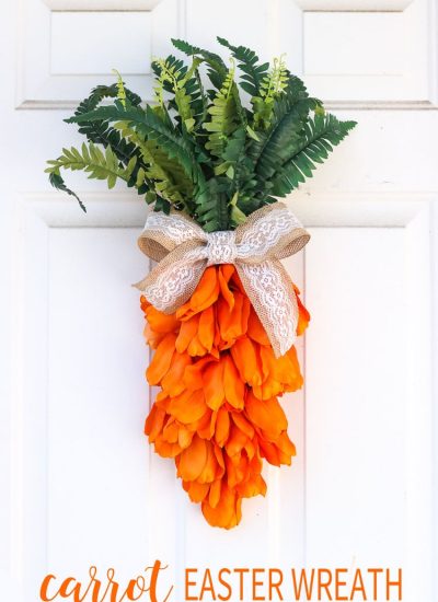 Unique Easter Wreath Idea-Carrot Easter Wreath