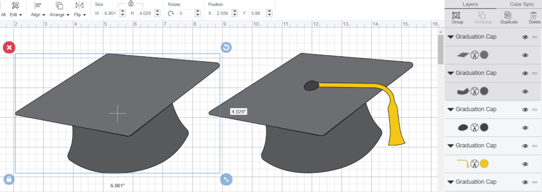 Download Graduation Cap Cards - Thank You or Congrats! - Cricut Project