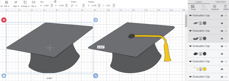 Copy & Paste your Graduation Hat to Create Backing Copy