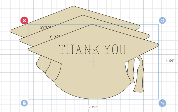 Copy & Paste your Graduation Hat to Create Backing Copy