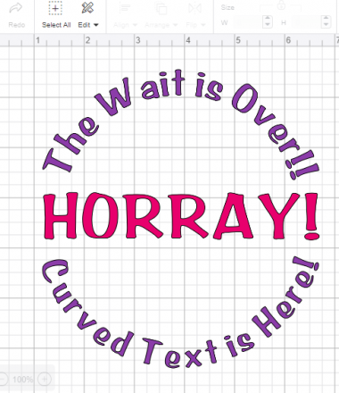 Curved Text Feature in Cricut Design Space