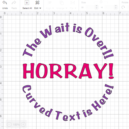 Curved Text Feature in Cricut Design Space