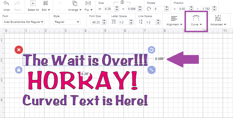 Best Way to make Curved Text on Cricut