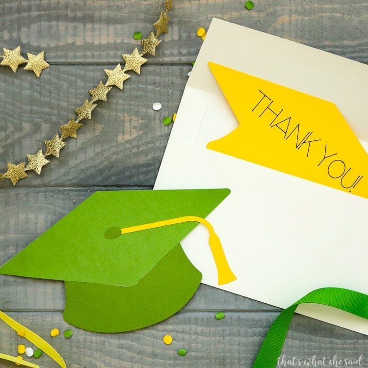 DIY Cardstock Graduation Thank You cards