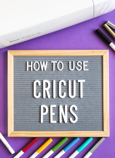 Tutorial on how to use Cricut Pens with the machine.