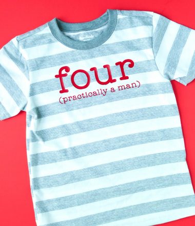 Birthday shirt for 4 year old boy that you can make with your cricut