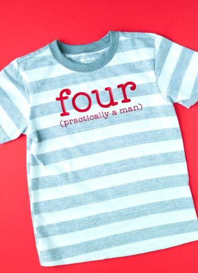 Birthday shirt for 4 year old boy that you can make with your cricut