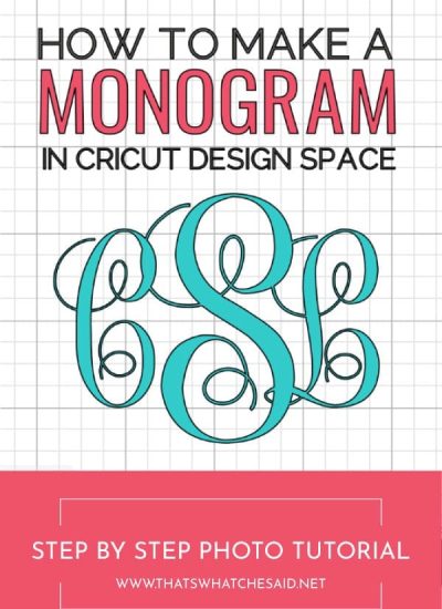 Learn how to create a monogram in cricut design space