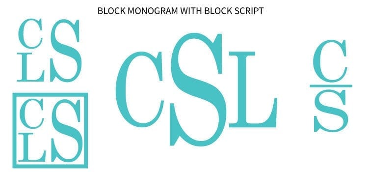 Examples of Block monograms