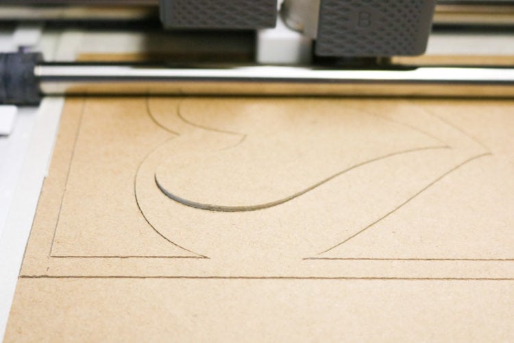 How to Tell if your Chipboard has cut through on the maker - look for the raised inset shapes