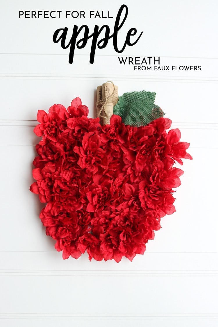 Fall Apple Flower Wreath Craft Project