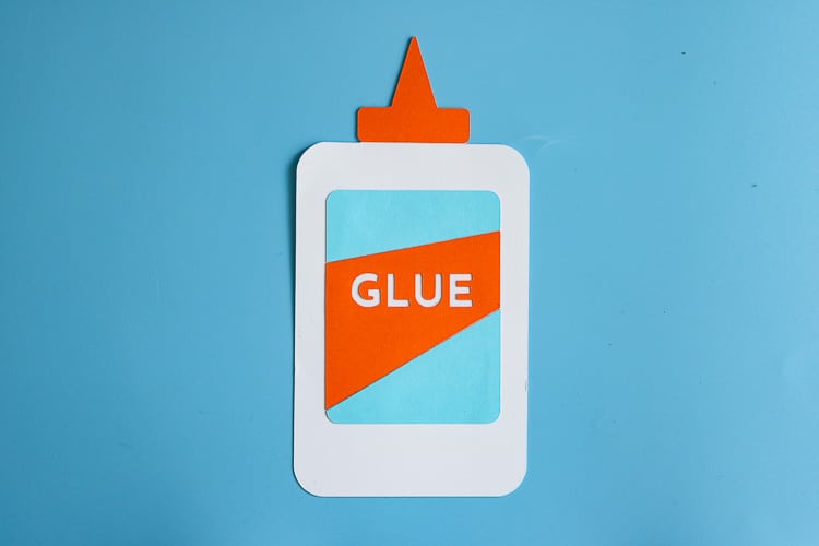 Paper Glue Bottle Cut Out