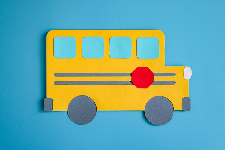 Paper School Bus Cut File Completed