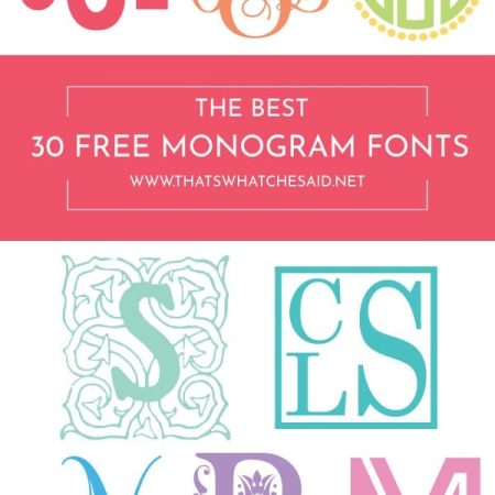 Download the BEST 30 FREE Monogram fonts and get your monogram on! Find out how to download and how to design your own monograms!