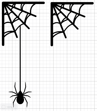 Design image for Spider Placemats and Napkins in Cricut Design Space