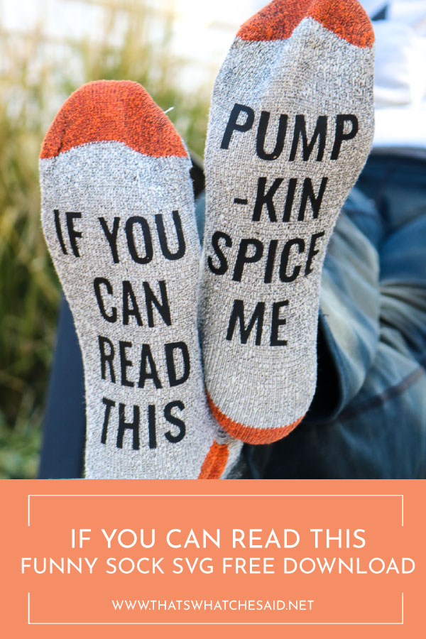 If you can read this, pumpkin spice me funny saying socks