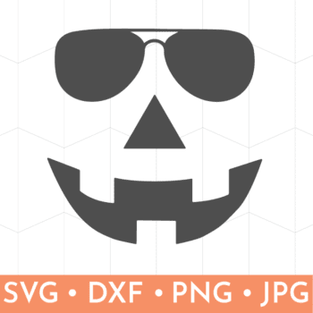 Jack-O-Lantern Face wearing sunglasses