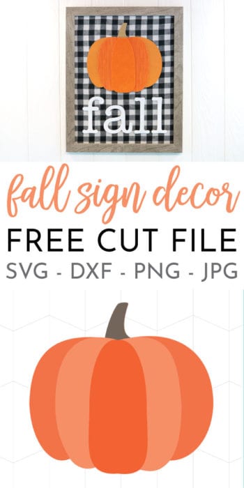 DIY Indoor Pumpkin Fall Decor created with mixed media and the cricut!