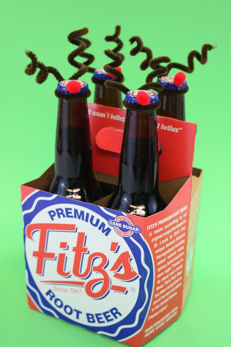 Reindeer Bottle Toppers Perfect Way to Gift Cash or Spirits this holiday season