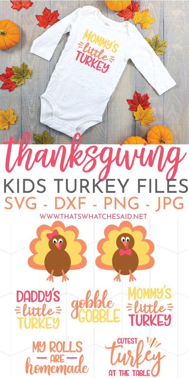 Download DIY Thanksgiving Baby Bodysuit + Turkey SVG Files - That's ...