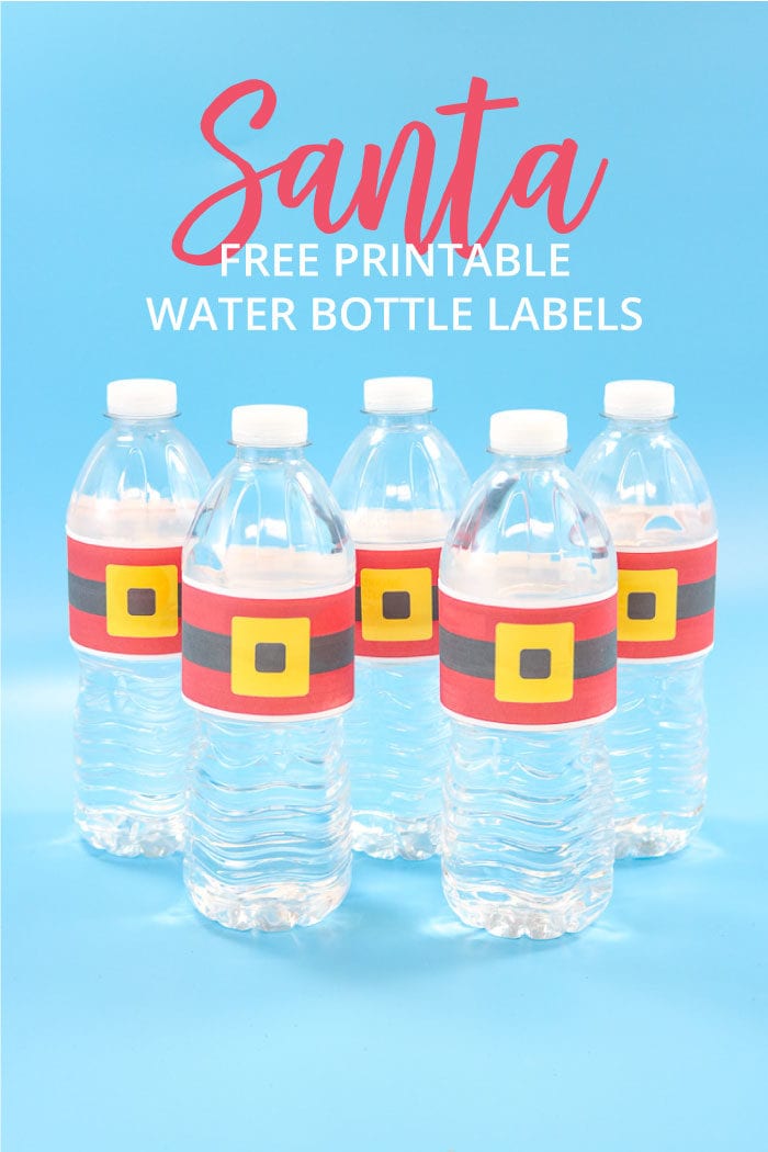 Santa Water Bottle Labels Free Printable