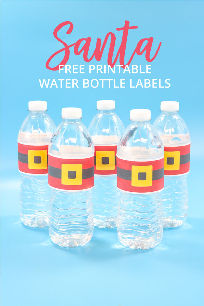 Christmas Water Bottle Labels Template