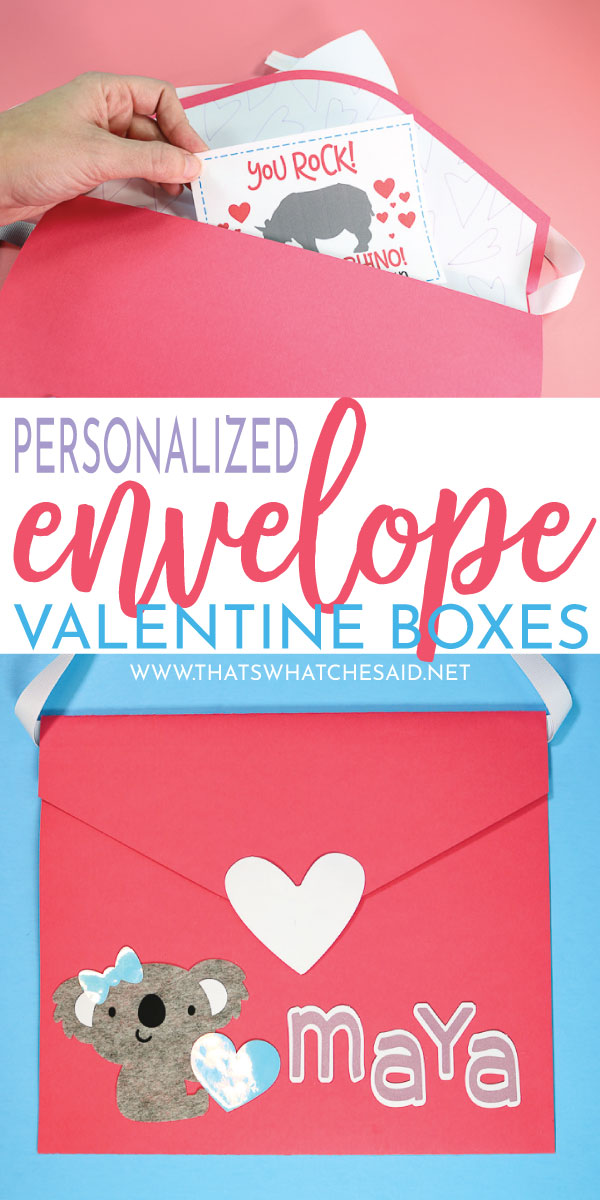 DIY Personalized Envelope Valentine Boxes