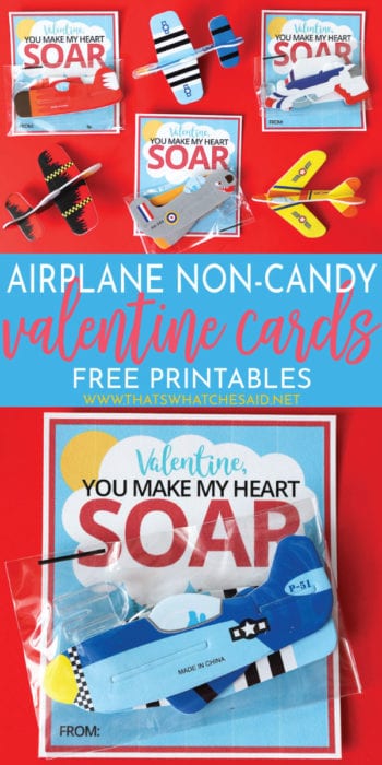 Airplane Printable Valentine Cards – That's What {Che} Said...