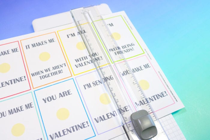 Cutting Cardstock Valentine Cards on a Rotary Paper Cutter