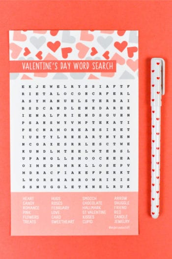 Printable Valentine's Day Word Search