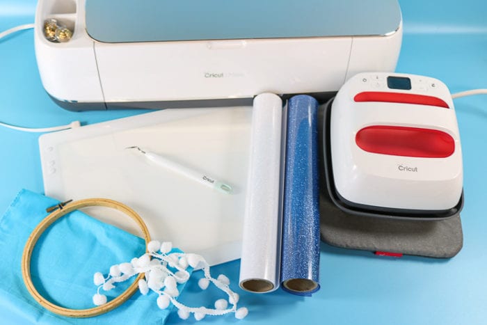 Cricut Maker, Embroider Hoop Supplies and Cricut BrighPad