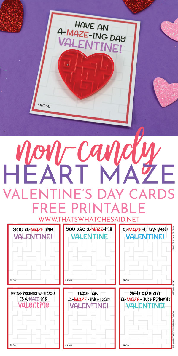 Non Candy Heart Maze Valentine Card idea